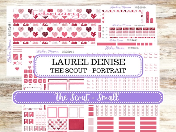 Laurel Denise Small Scout Planner Sticker Kit | Portrait Weekly + Monthly | February #3119 | 10-25