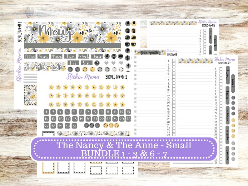 Laurel Denise Small Anne and Nancy Planner Sticker Kit | May Flowers ...
