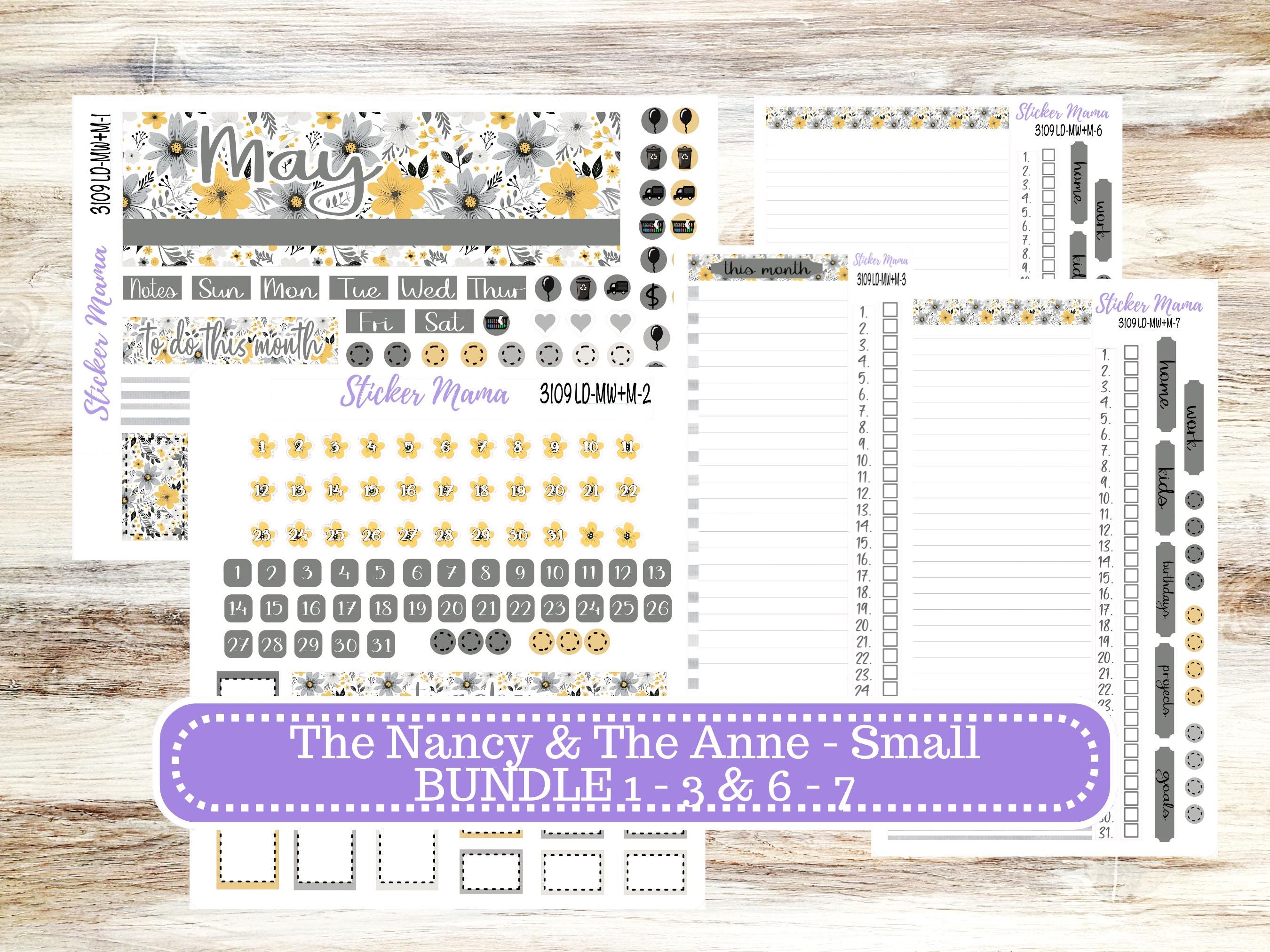 Laurel Denise Small Anne and Nancy Planner Sticker Kit | May Flowers ...