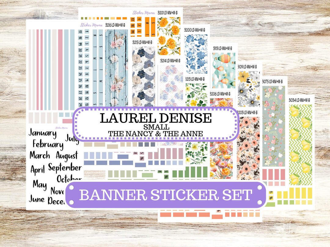 Banner Set || Laurel Denise Small Anne & Nancy || Mini Week + Month ...