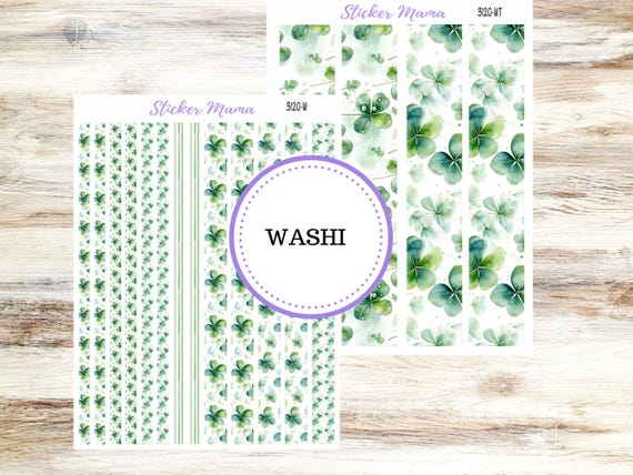 Washi Planner Sticker Sheet | March Shamrock Magic #3120 | 11-25