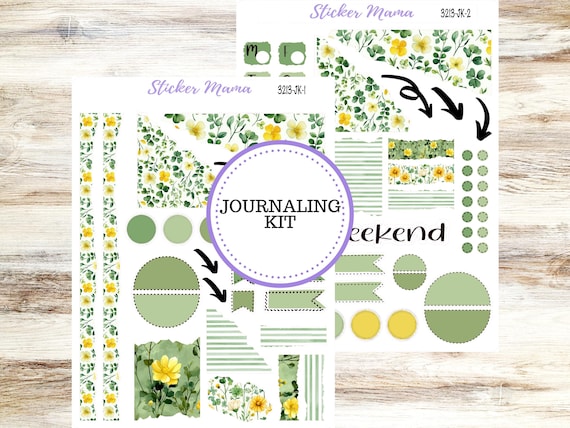 JOURNALING KIT  || #3213 || Lucky Blossoms || Journal Planner || Planner Stickers || Journal Stickers
