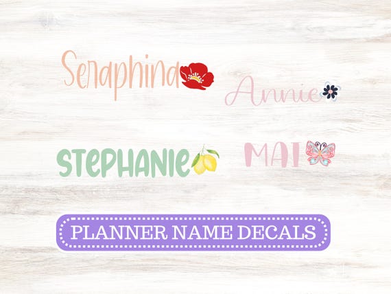 PLANNER NAME DECAL || .75" x 2.25" || Planner Custom Name Stickers || Custom Planner Decal || Erin Condren Label || Laurel Denise Label