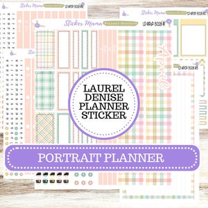 LAUREL DENISE PORTRAIT || Planner Kit #3028 || Easter Spring Plaid || Laurel Denise Kit || Laurel Denise Stickers ||  ld