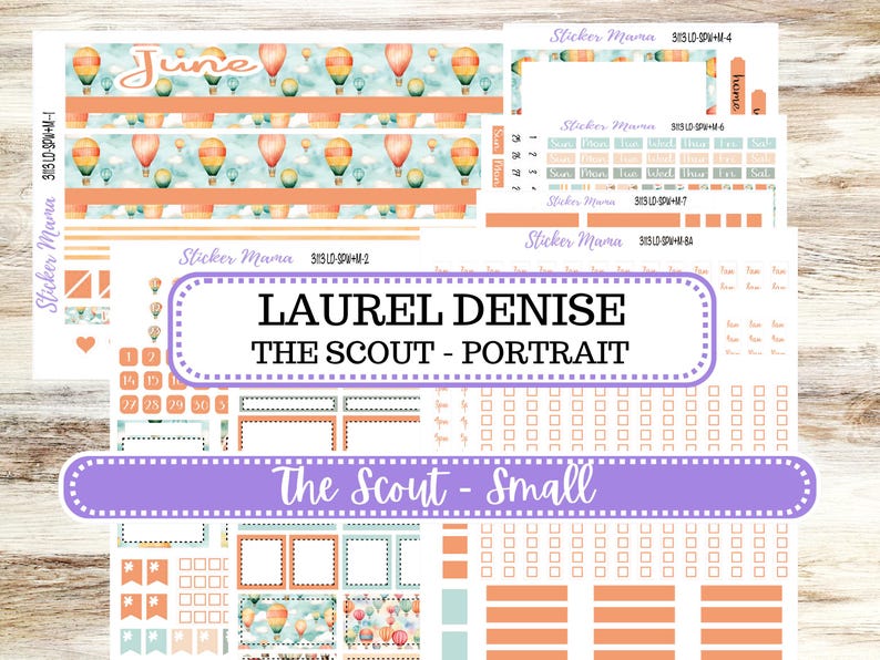 Laurel Denise Small Scout Planner Sticker Kit | Portrait Weekly ...