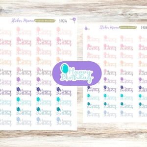 HAPPY BIRTHDAY STICKERS || S-9103 || Birthday Planner Stickers || Stickers for Birthday