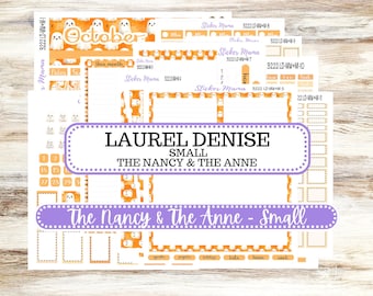 Laurel Denise Small Anne and Nancy Planner Sticker Kit | October 3222 Cozy Ghost | 7-26