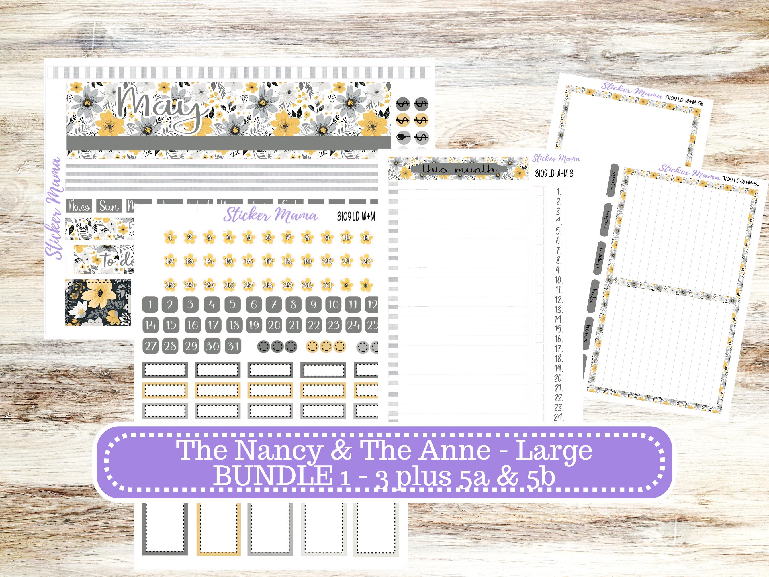 Laurel Denise Large Nancy & Large Anne Planner Sticker Kit | Vertical ...