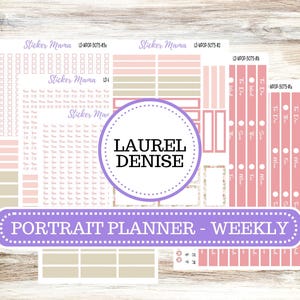 LAUREL DENISE Weekly PORTRAIT || Planner Kit #3075 || Shabby Chic Roses || Laurel Denise Kit || Laurel Denise Stickers ||  ld