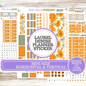 LAUREL DENISE MINI Planner Kit #3201 || Laurel Denise Kit || Laurel Denise Stickers || Laurel Denise Horizontal Vertical || Fall Colors