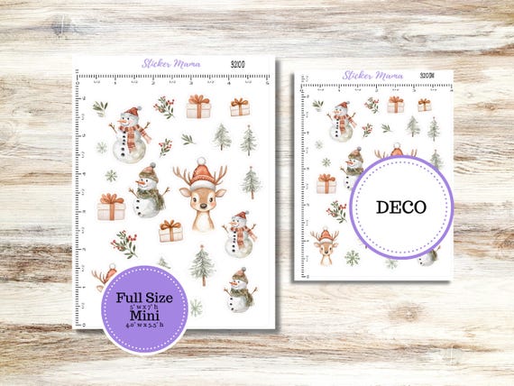 Deco 3210 | Frosty Friends | Planner Stickers | Christmas Stickers | Redesigned 9-26
