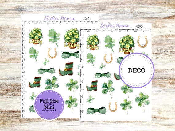 Deco Planner Sticker Sheet | March Shamrock Magic #3120
