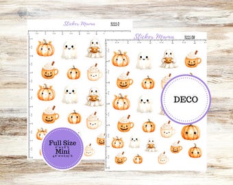 DECO-3222 | Cozy Ghost | PLANNER STICKERS | Fall Stickers | October