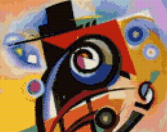 Kandinsky Abstract painting Cross Stitch Pattern - PDF Instant Download