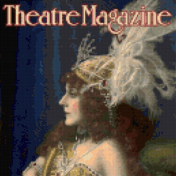 1921 Theatre Magazine Cover Art Deco Cross Stitch Pattern - PDF Instant Download
