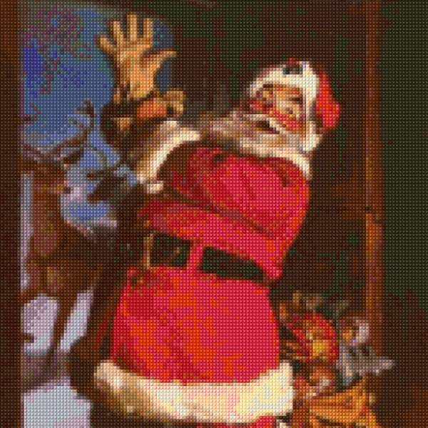 Vintage Santa and Reindeer Cross Stitch pattern PDF - Instant Download! Coca Cola Santa