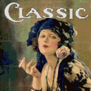 1920s Art Deco Motion Picture Classic Magazine Cover Cross Stitch Pattern - PDF Instant Download