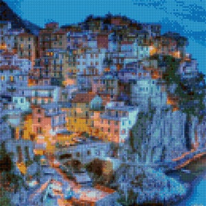 Cinque Terre Italy Italian Riviera Cross Stitch pattern PDF Instant Download image 1