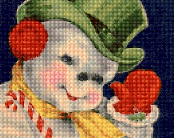 Vintage Frosty the Snowman Cross Stitch pattern PDF - Instant Download!