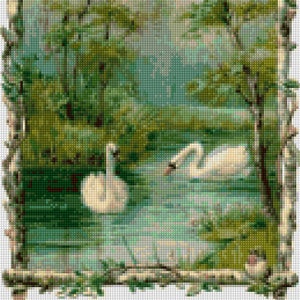 Vintage Swans and Birds Cross Stitch Pattern - PDF - Instant Download!