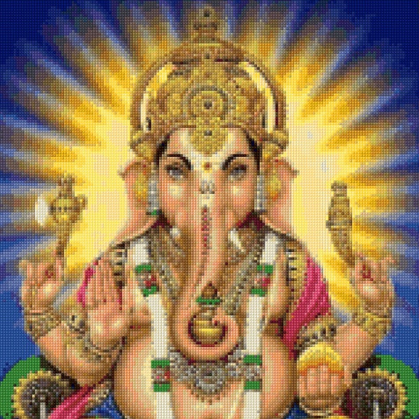Modèle hindou Ganesha Thangka de point de croix - PDF - Téléchargement instantané !