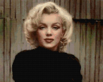 Marilyn Monroe Portrait Cross stitch pattern PDF - Instant Download!