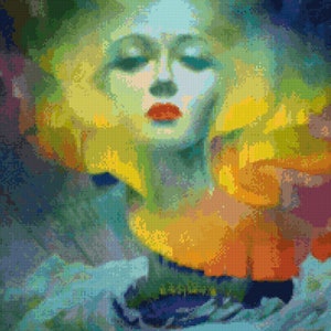 Art Deco Aurora Cross Stitch Pattern - PDF Instant Download