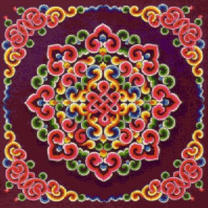Chinesisches Mandala Kreuzstichmuster - PDF - Instant Download!