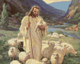 Christ The Good Shepherd Cross Stitch pattern PDF - Instant Download!