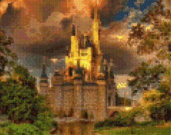 Castle in Sunset Cross Stitch pattern PDF - Instant Download!