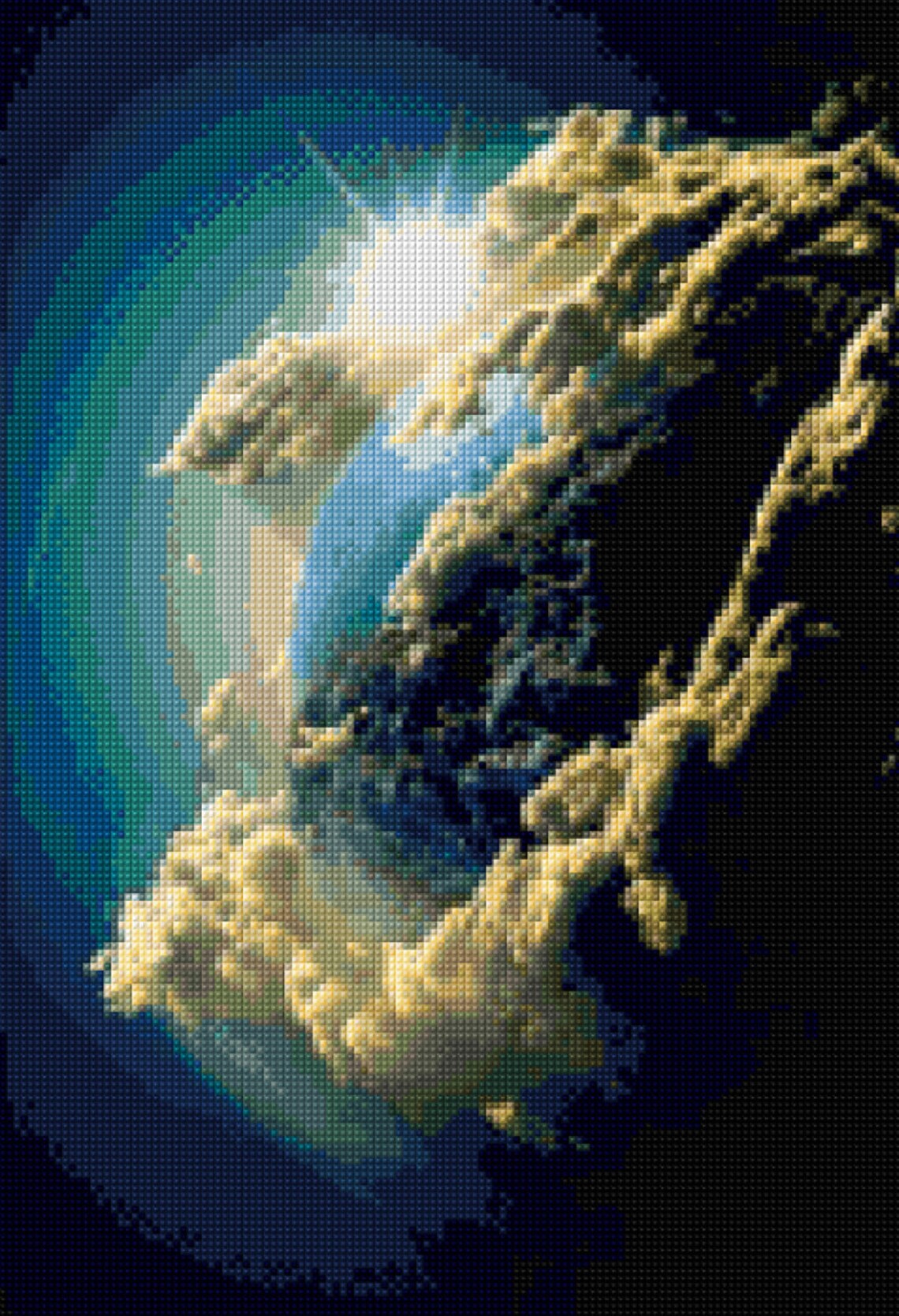 Earth From Hubble Telescope Cross Stitch Pattern PDF Instant Etsy