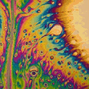 May include: Abstract digital art with a swirling pattern of blue, green, yellow, pink, and purple. The colors are vibrant and create a sense of movement.