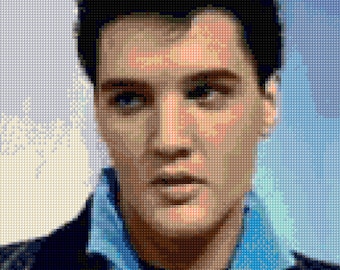 Elvis Presley Portrait Cross stitch pattern PDF - Instant Download!