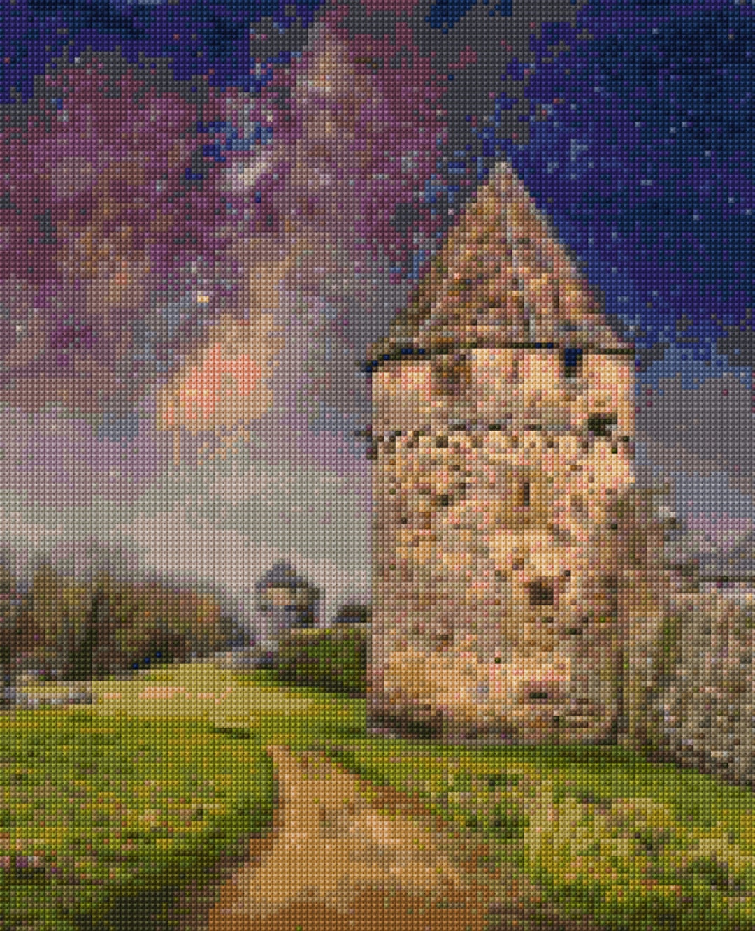 Castle Path in Sunset Cross Stitch Pattern PDF - Instant Download! - Etsy
