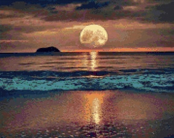 Moonlight Shore Schema punto croce PDF - Download istantaneo!
