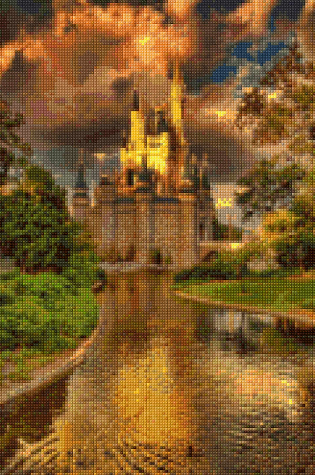 Castle in Sunset Cross Stitch Pattern PDF - Instant Download! - Etsy