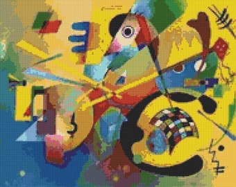 Kandinsky 5 Abstract painting Cross Stitch Pattern - PDF Instant Download