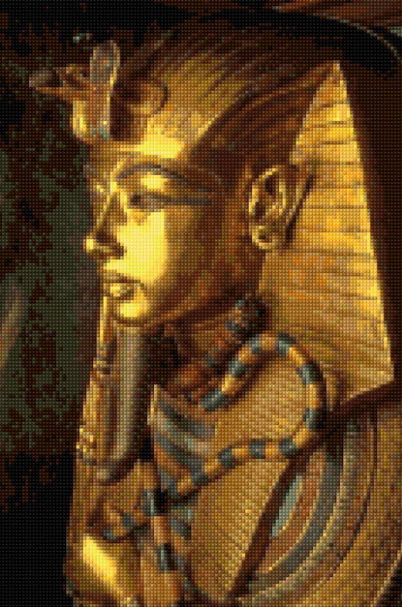 King Tutankhamun Sarcophagus Cross Stitch Pattern King Tut | Etsy