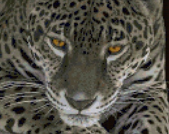 Leopard Cross Stitch pattern - PDF - Instant Download!