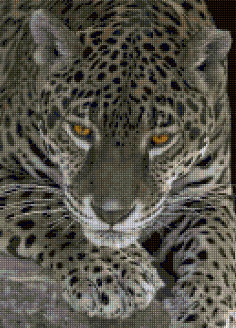 Leopard Cross Stitch pattern PDF Instant Download image 1