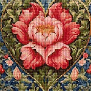 Patrón de punto de cruz floral vintage de William Morris (PDF) - ¡Descarga instantánea! Compatible con Pattern Keeper.