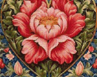 Vintage William Morris Floral 3 Cross Stitch pattern  PDF - Instant Download! Pattern Keeper compatible