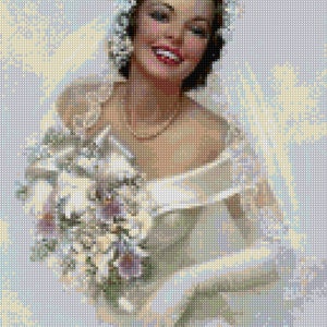 Vintage 'June Bride' Pinup 1940s by Zoe Mozert Cross Stitch pattern Hollywood PDF - Instant Download!