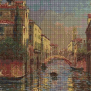 Venice Mid Century painting Cross Stitch pattern PDF - Instant Download!