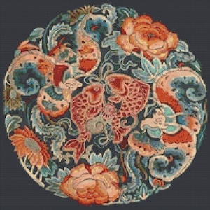 Chinese Tapestry Cross Stitch pattern - PDF - Instant Download!