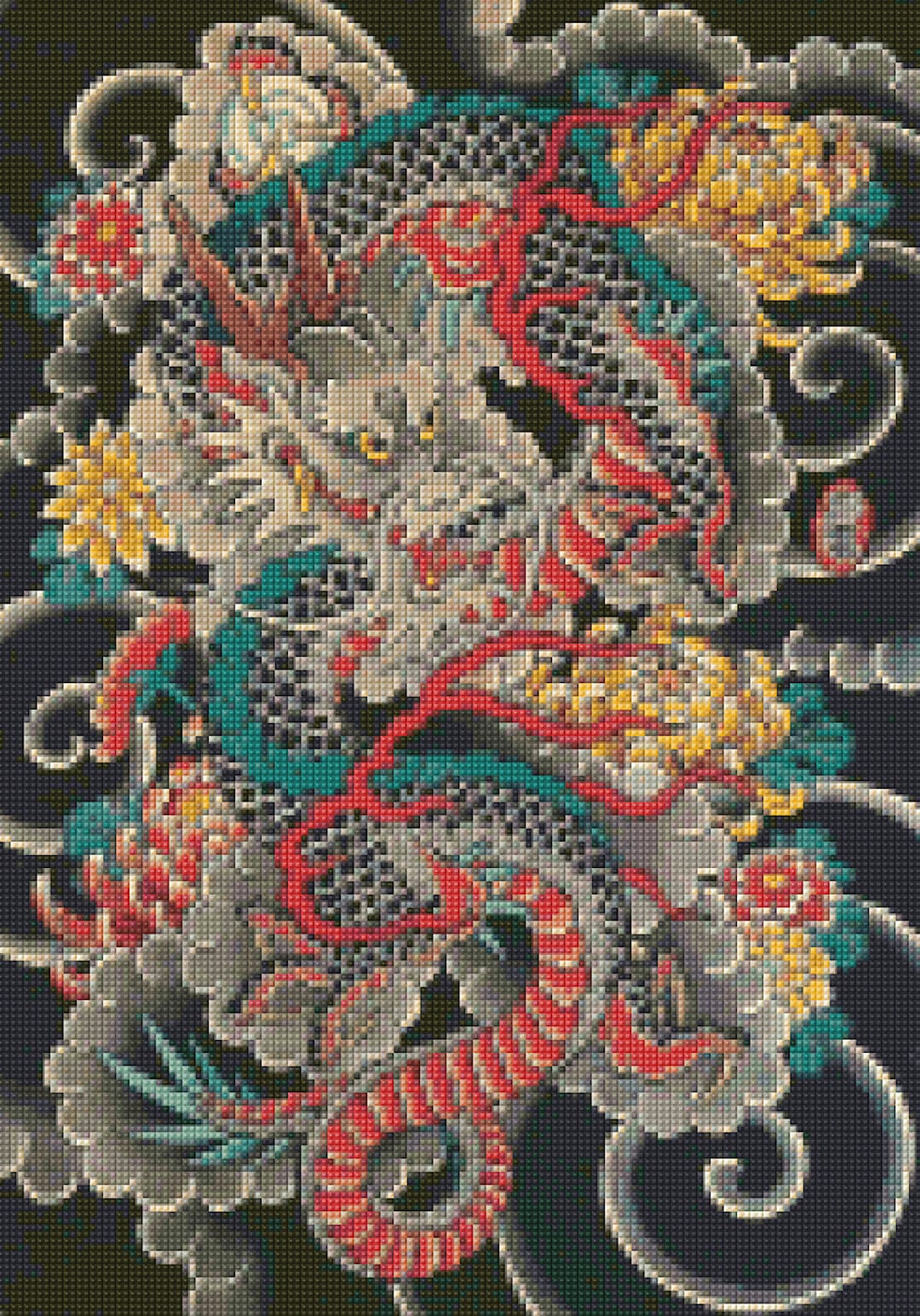 Asian Dragon Cross Stitch Pattern PDF Instant Download - Etsy