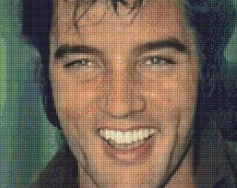 Elvis Presley Portrait Cross stitch pattern PDF - Instant Download!