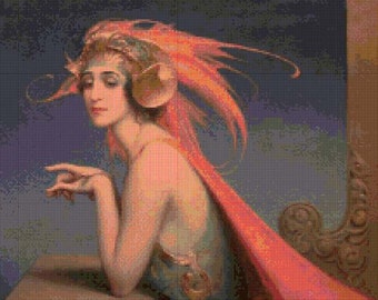 1925 Ziegfeld Follies Art Deco Cross Stitch pattern PDF - Instant Download!