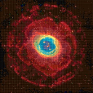 Ring Nebula M57 Hubble Telescope Cross Stitch pattern PDF - Instant Download!