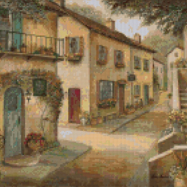 European Village Cross Stitch Etsy